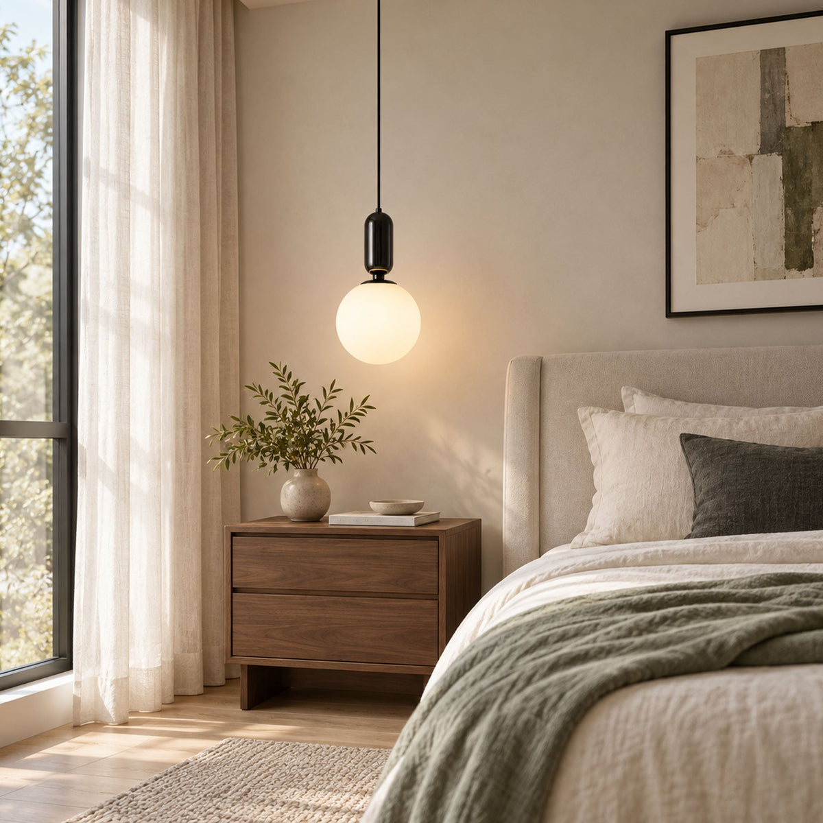 Capsule Globe Glass Pendant Light – Glass detail 7