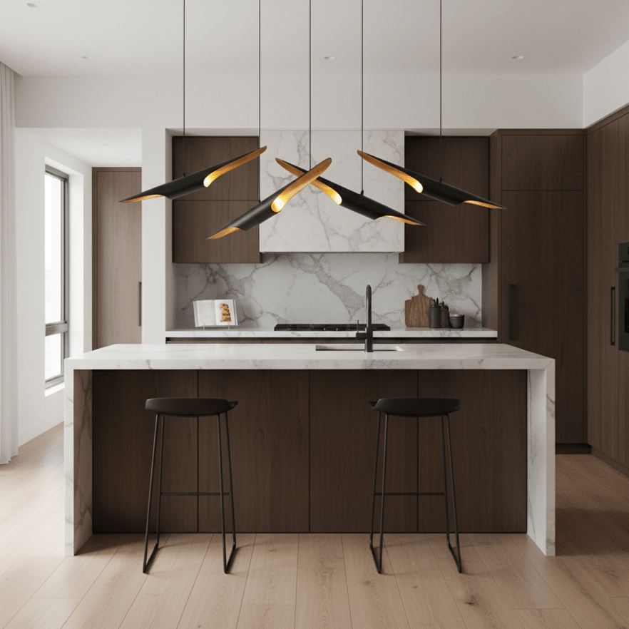 Coltrane Pipe Brass Pendant Lights – Brass detail 3