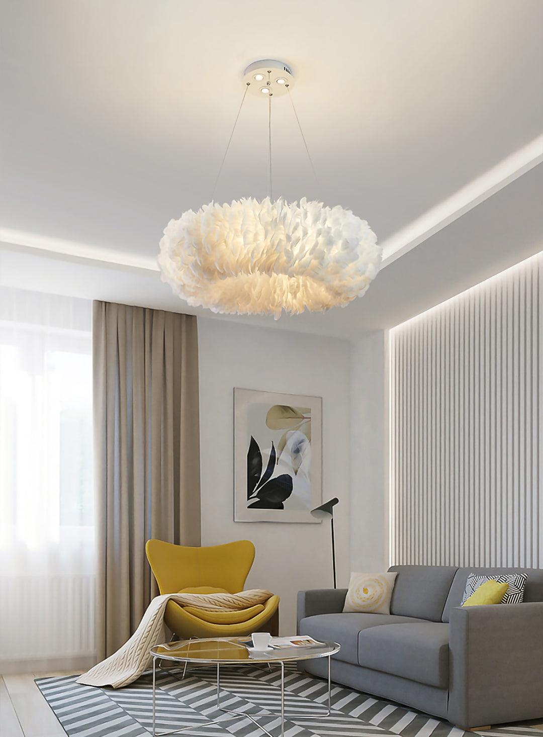 Goose Feathers Steel Pendant Lamp – Steel detail 9