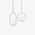 Loop Brass Glass Pendant Light