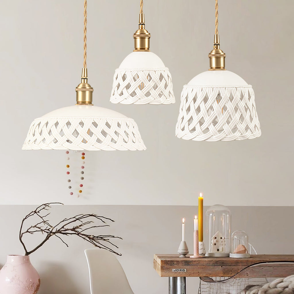 Openwork Ceramic Pendant Lamp – Ceramic detail 2