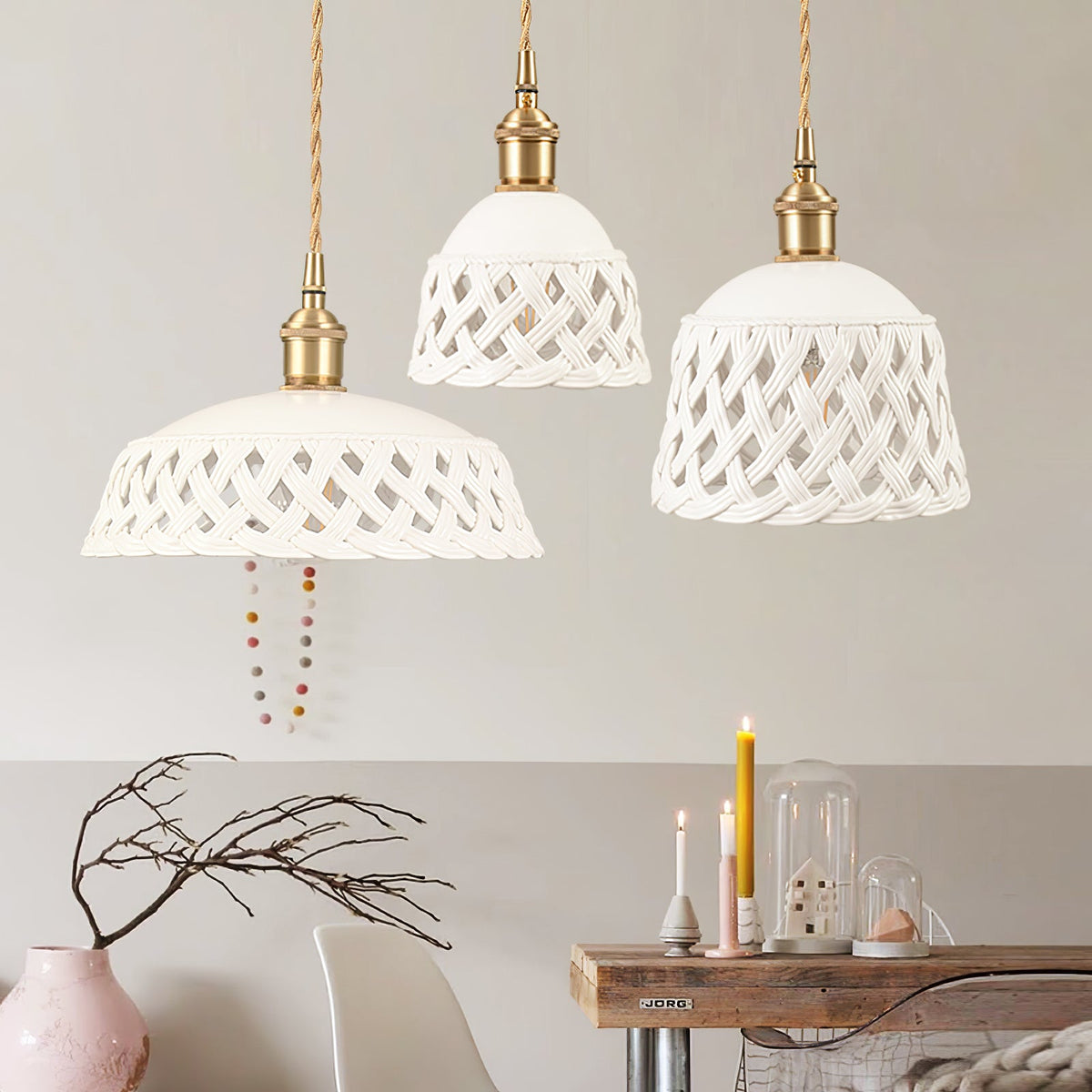 Openwork Ceramic Pendant Lamp – Ceramic detail 2