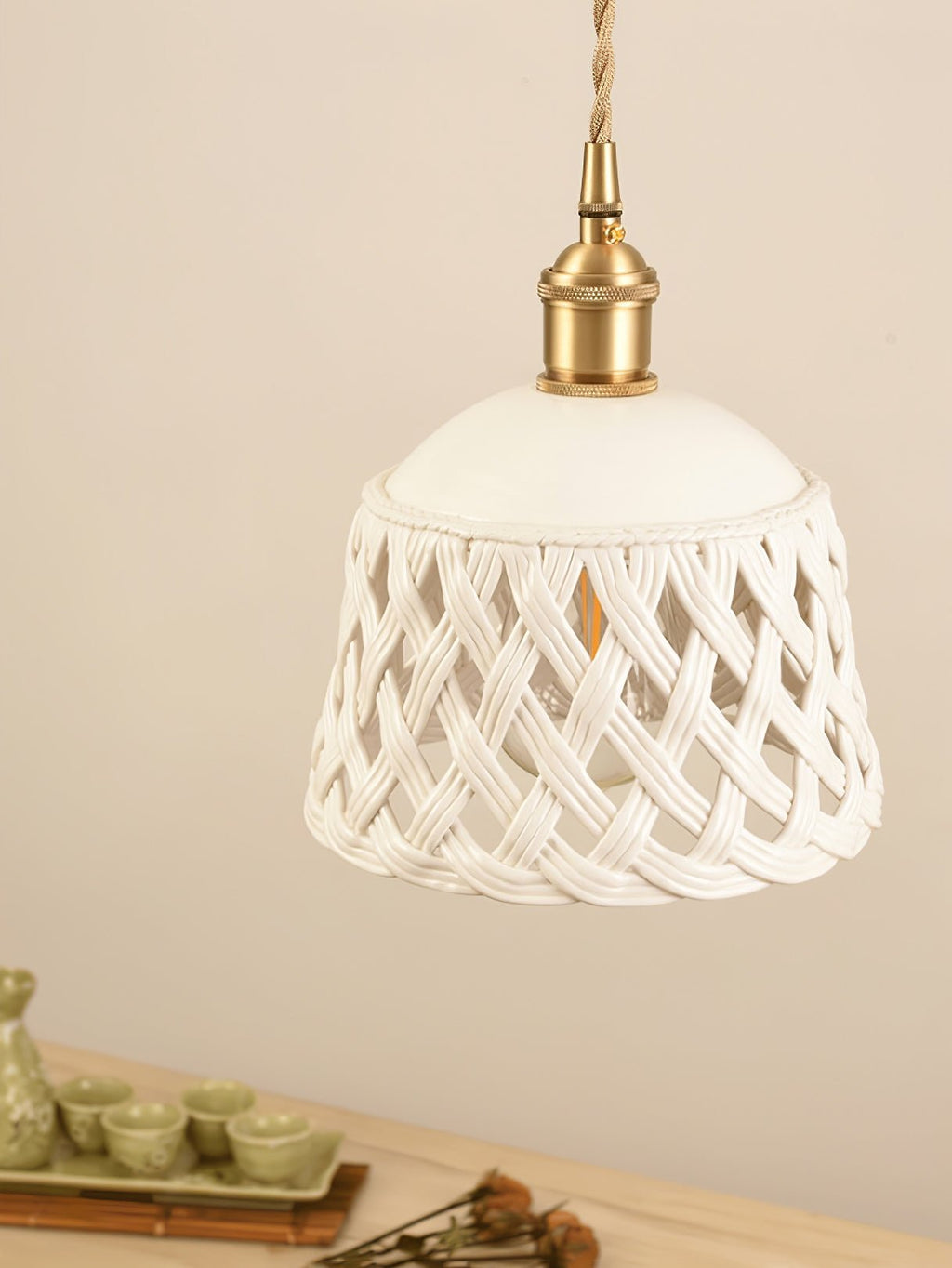 Openwork Ceramic Pendant Lamp – Ceramic detail 8