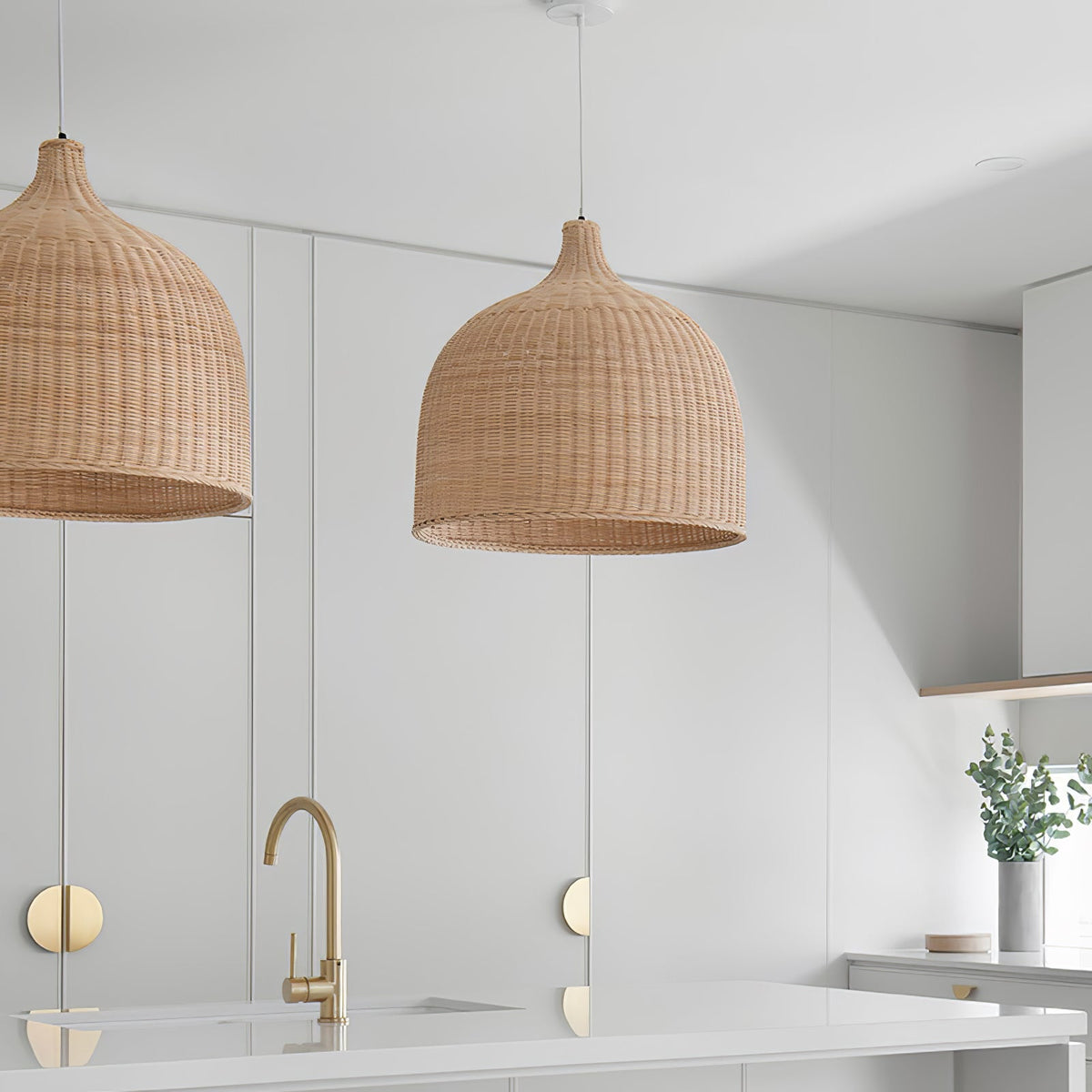Rattan Bell Pendant Light – Rattan detail 4