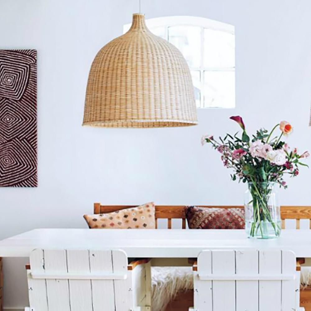 Rattan Bell Pendant Light – Rattan detail 10