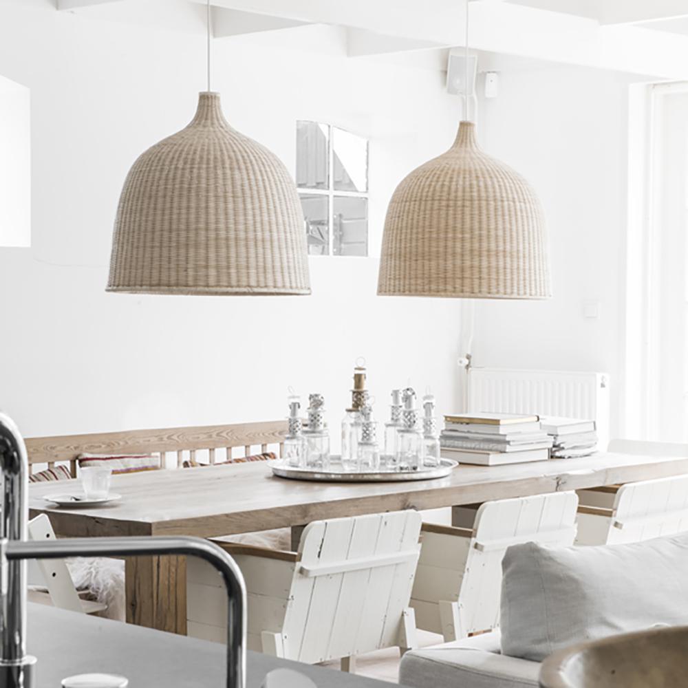 Rattan Bell Pendant Light – Rattan detail 5